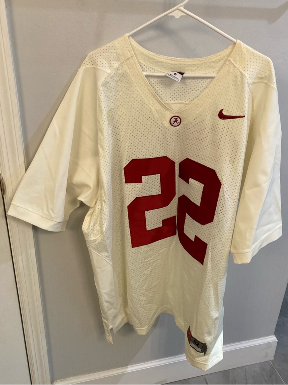 Authentic Nike Team Alabama Crimson Roll Tide #22 College Football Jersey SZ 52